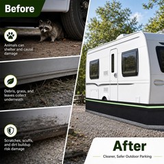 RV Skirting, Easy Installation 360-Degree Mobile Home Skirting 65.6ft x 2.6ft
