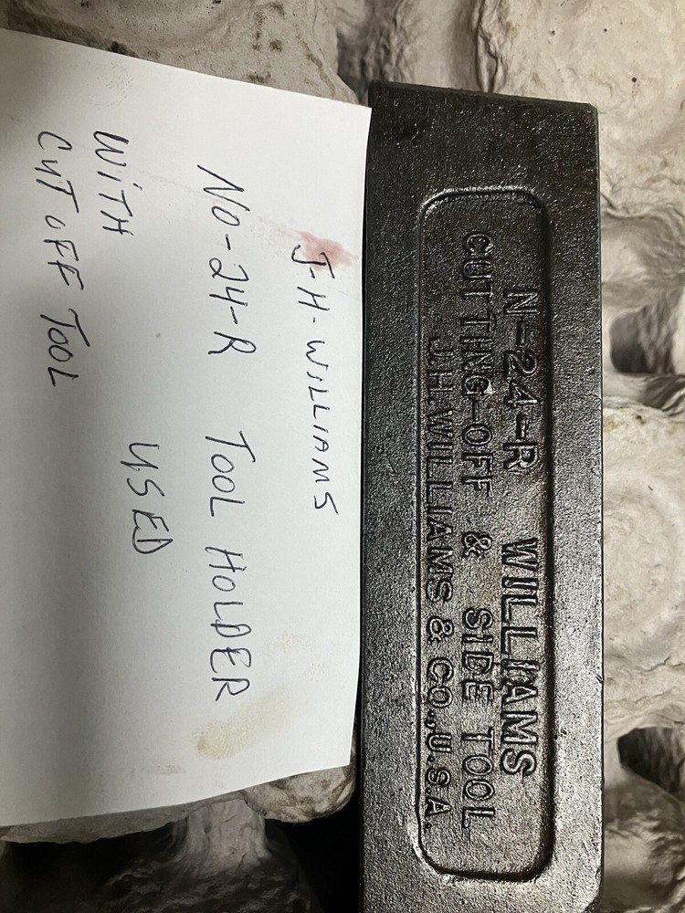 J H Williams #24-R Tool Holder With Cutting Tool