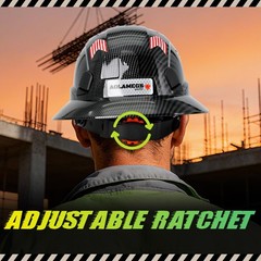 Hardhats size range from 53-63cm/ 20.86-24.80 inch, Bright Black Carbon…