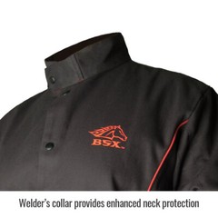 Revco Black Stallion BSX BXRB9C Blue FR Welding Jacket w/Blue Flames (SM – 4XL)
