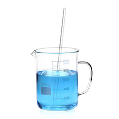 2 Pack 1000Ml Borosilicate Glass Beaker with Handle, & 10 Pcs 12″ Science Glass