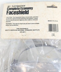 Vintage AO Tuffmaster Safety Face Shield Economy 3M Headgear Complete PPE