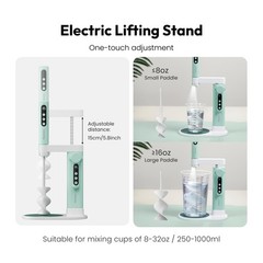 Resiners Resin Mixer, Epoxy Mixer with Electric Stand & Silicone Paddles & Li…