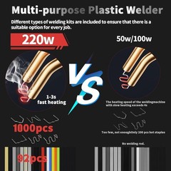 220W Plastic Welder Kit for Quick Car Bumper Repair – 1000 Hot Staples Included