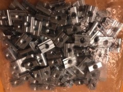 (99 EA) ROLL-IN T-SLOT NUT 11.6 MM x 4.6 MM SLOT 8 SELF ALIGNNING M6 ZINC PLATED