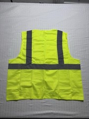 Fluorescent Green Reflective Vest Sleeveless Tops Traffic Run Safety Reflector