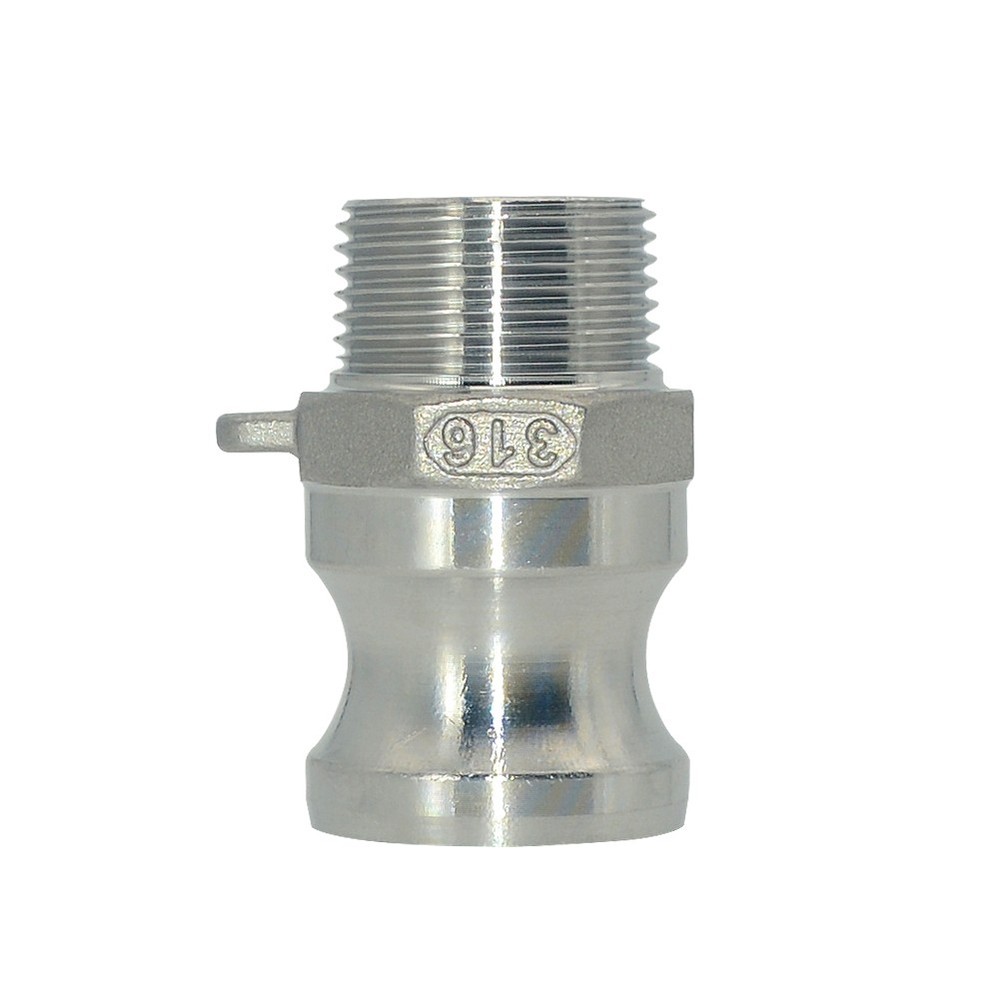 3/4″ 0.75 in Type F Camlock Male Adapter to Male NPT Stainless Steel Fitting