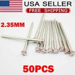 50x Dental Lab Polishing Shank Mandrel Drill Burs 2.35mm Rotary Tool Jewelry HOT