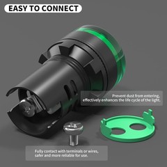 DaierTek 120V LED Indicator Light Green 110V Power Energy Pilot Light Saving Ind