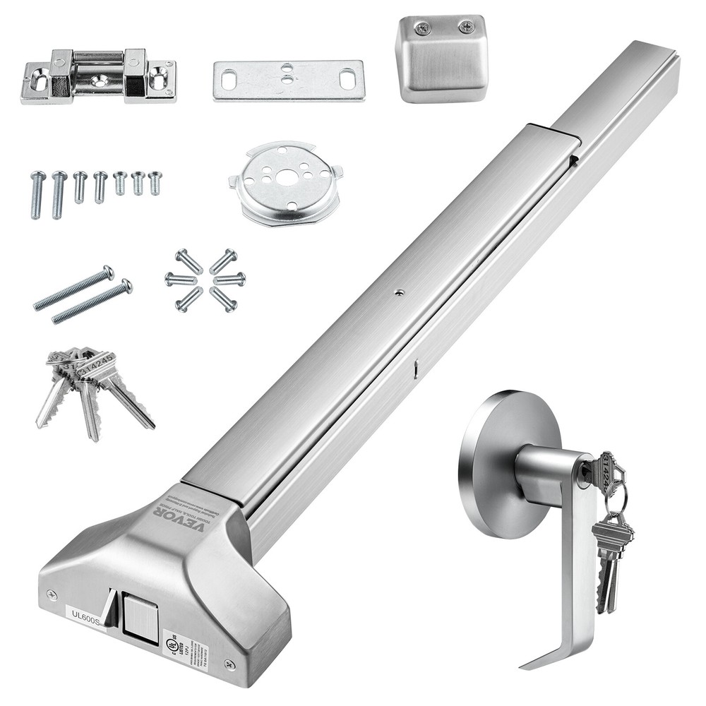 VEVOR Push Bar Door Locks Stainless Steel Panic Bars for Exit Doors with Lever