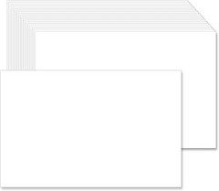 5.5 x 8.5 Blank White Card Stock Set of 50 Plain White Cards – 90lb Flat Card…