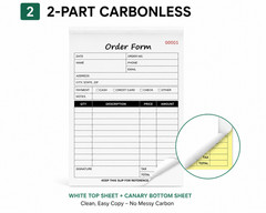 10 Pack Carbonless Sales Order Book, 2-Part Receipt Pads, 500 Invoices 5.5″x8.3″