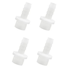 4 Pack 3/8 Barb to 1/2 NPT Male Thread Plastic Hose Pipe Fitting Adapter