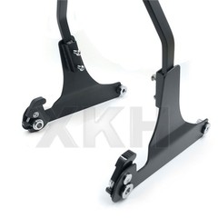 XKH- Matte Black Detachable Backrest Sissy Bar Flame Same as picture show