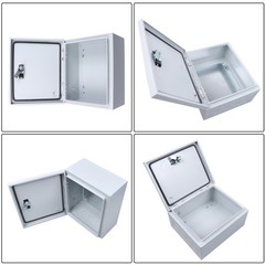 12x10x6″ NEMA 4X Steel Electrical Box, IP56 Waterproof Lockable w/Mounting Plate