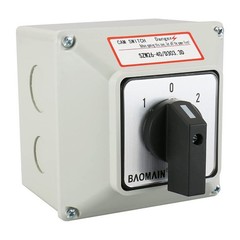 3 Phase Rotary Changeover Switch 40A 660V,3 Position 1-0-2 12 Terminal Univer…
