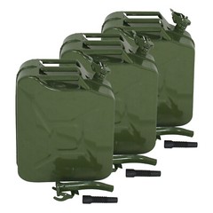 3X5 Gallon Jerry Can Portable 20L Metal Oil Gas Tank Tank Gasoline Storage Green