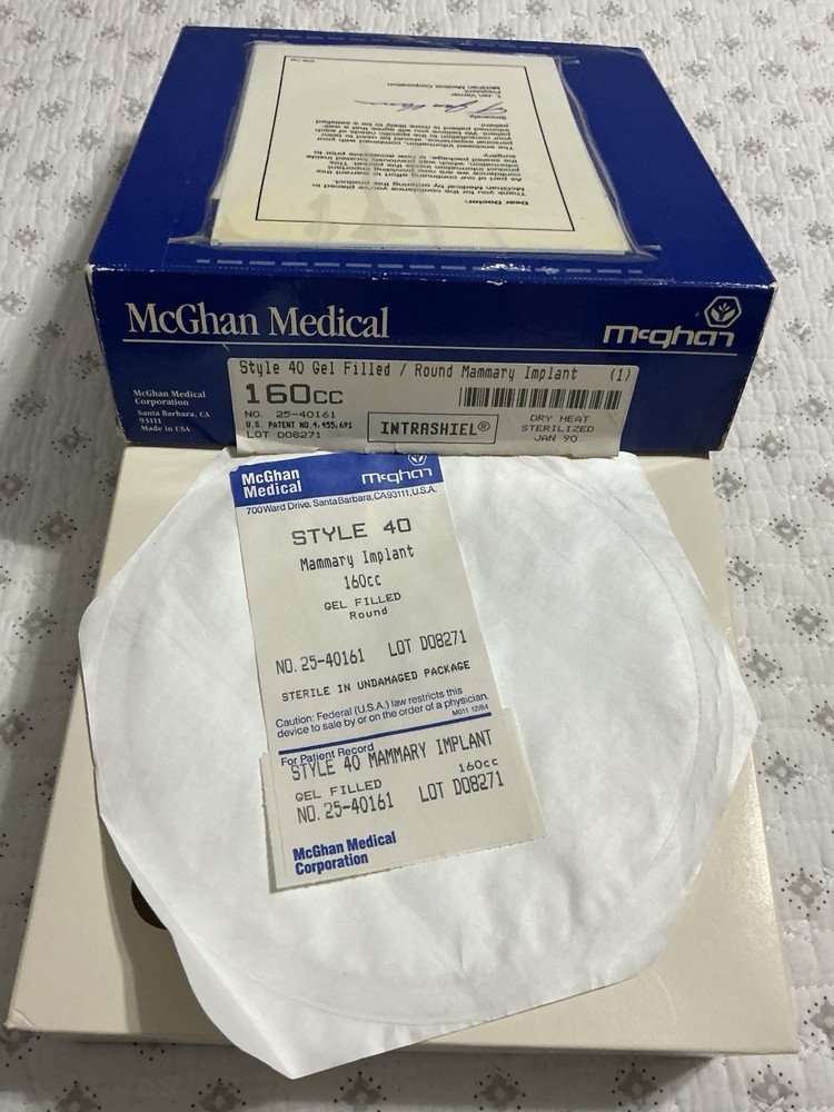 Vintage 1990 Bioplasty MISTI Gel Breast Implant 160 Cc Not For Medical Use