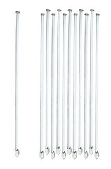 Eisco 10 Pack of 7.9″ Glass Stirring Rods with Spade & Button Ends, 6mm Diameter