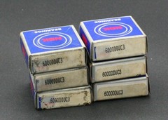 Six (6) NSK 6000 DDU C3 Deep Groove Bearings 10MM ID Indonesia NEW