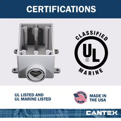 .75 In. 1-Gang 22.5 Cu. In. PVC FSE Three Quarters Box Conduit Fitting for Cante