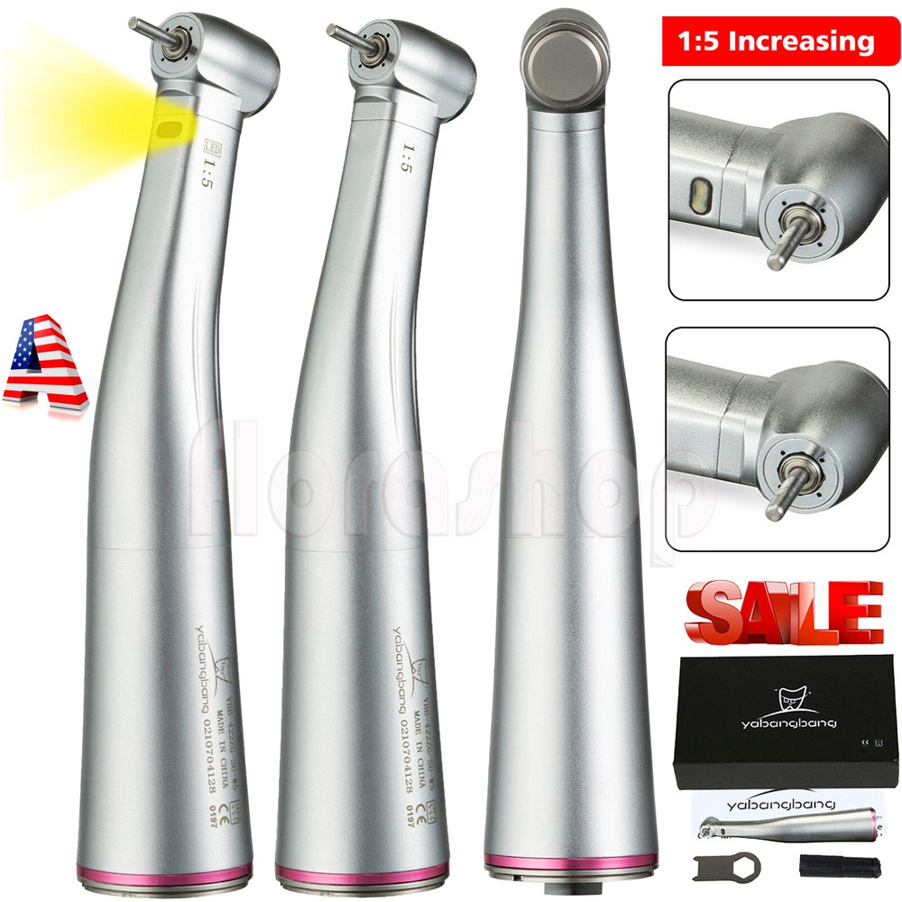 NSK Ti-MAX X95L Style Dental 1:5 Fiber Optic Contra Angle Handpiece LED Turbina