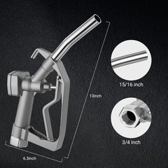 3/4 in NPT Manual Fuel Nozzle with Hook 15/16″ Spout Auto Shut Off Diesel Nozzle