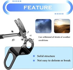 L-Shape Black Metal Rear Turn Signal Bracket, Universal Mounting Bracket for Sco