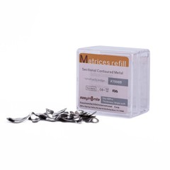 100Pcs Dental Matrices Bands Metal Matrix Band Sectional Contoured Refill Box US