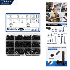 381-Piece Stainless Steel Machine Screws Nuts Bolts Assortment Kit #6 #8 #10 …