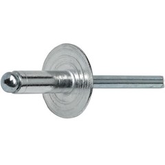 Large Flange Pop Rivets Aluminum Body Steel Mandrel Dome Head Blind Every Size