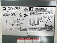 👀 SQUARE D 1 KVA RAINTIGHT TRANSFORMER 190-440 HV 110/120 LV 1Ø 750 VA 1S67F