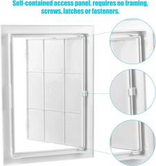 CABAX 8×12 inch Plastic Access Panel for Drywall Ceiling Reinforced Plumbing Wal
