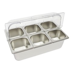 Party Fruit Seafood Buffet Tray Ice Food Serving Display Tray w/ Roll Top Cove