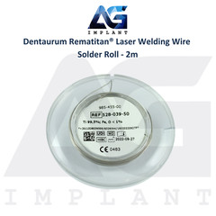 Dental Dentaurum Rematitan® Titanium Laser Welding Wire Solder Roll 2m Ortho Lab
