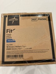Medline FitGuard Nitrile Powder-Free Exam Gloves Medium FG2502 10 Boxes/2500