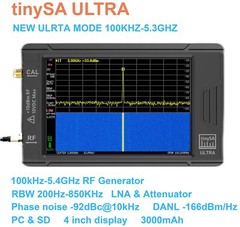 100kHz-5.3GHz Handheld Spectrum Analyzer TinySA ULTRA 4″ Display with 32GB Card