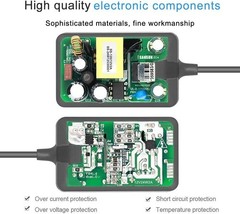 12V 2A Power Supply 5-Pack, Ideal for Cameras and LED Strips, Easy Setup