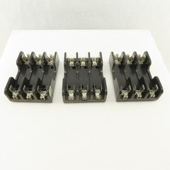 Gould Shawmut 60313 60303 3 Pole Fuse Holders 600V 30A 60A Lot Of 3
