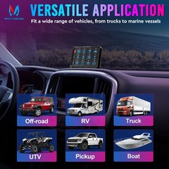 MICTUNING RGB 12 Gang Switch Panel with APP Control, Adjustable Strobe Pulse …