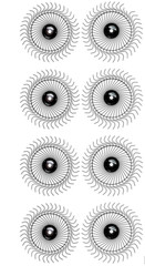 Ag-Rite 55″ Paired set of Left and Right Wheels for Hay Raking, 7mm Tines (8)