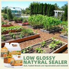 Garden Box Sealer 32OZ/946ML, Non-Toxic & Plant-Based Waterproofing Wood Sealer