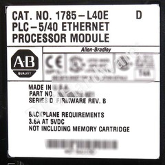 Allen Bradley 1785-L40E Series D PLC-5/40E 48K SRAM EtherNet/IP Processor