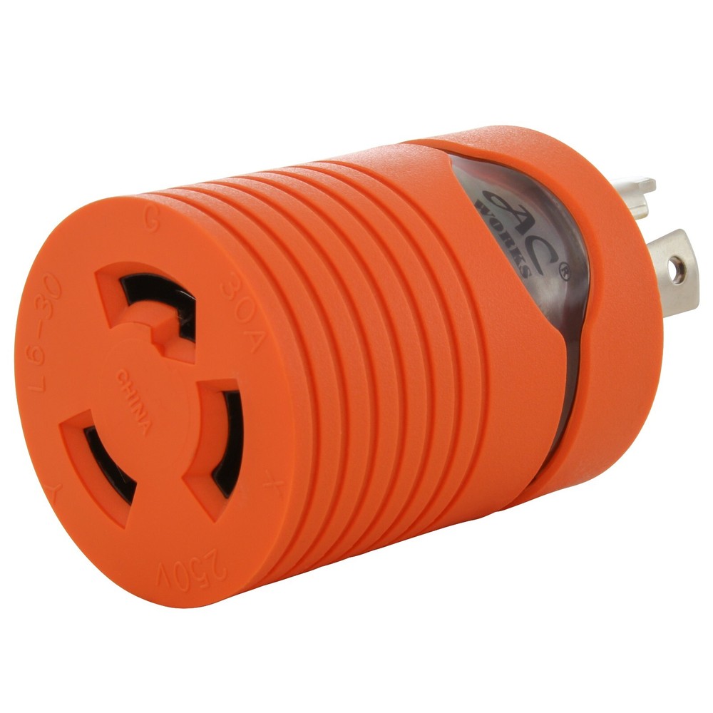 30A 250V NEMA L14-30 Male Plug to 30A 250V NEMA L6-30R Female Connector Adapter
