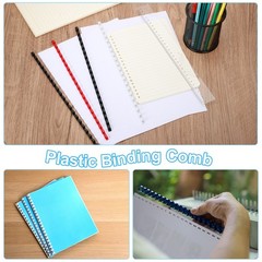10 Pcs 32mm (1-1/4″) Plastic Binding Combs 265 Sheet Capacity 21 Rings White