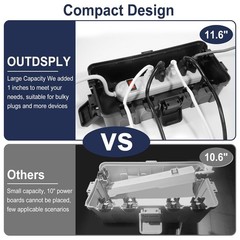 Outdoor Extension Cord Box Power Strip Cover Waterproof Cable Protector Case