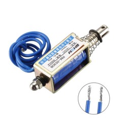 DC 12V 40g 10mm Push Pull Type Solenoid Electromagnet, Open Frame, Linear Motion