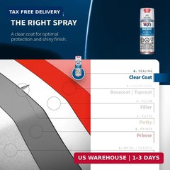 SprayMax 2K Semi Matte Clear Coat | 2K Automotive Satin Clear Coat Spray Paint f