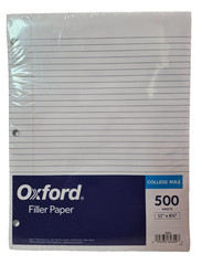 Oxford Loose Leaf Paper 500 Sheets College Rule Filler Notebook Paper 8-1/2″x11″