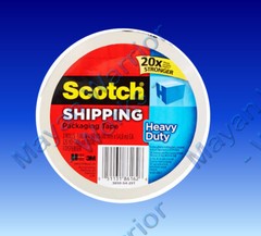 3M Scotch Shipping/packagi Tape, Heavy Duty, 1.88″W x 164’L Clear 1 roll 3″ core